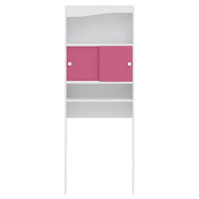 Meuble Wc Ou Machine A Laver Blanc Fuchsia