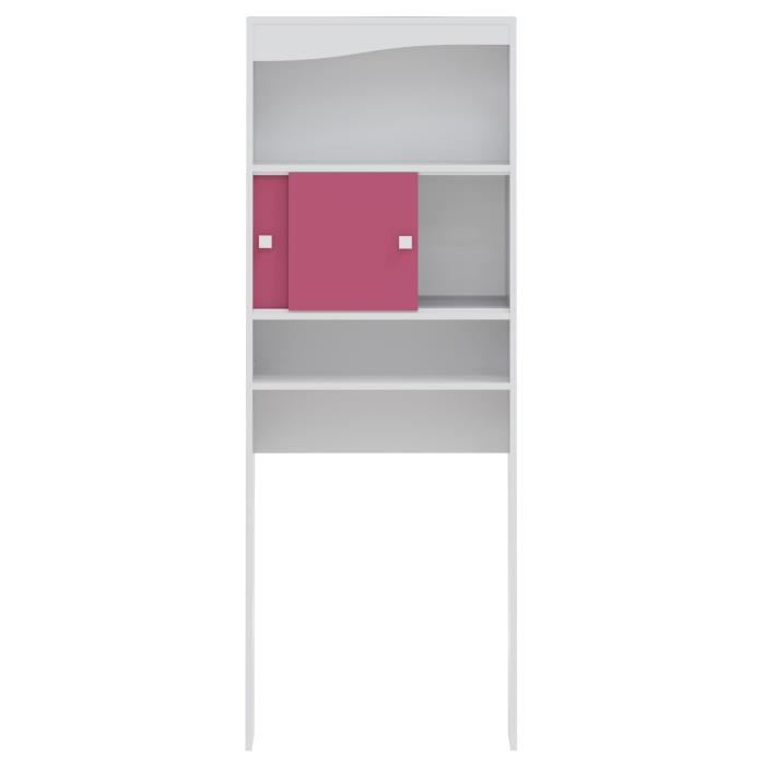 Meuble Wc Ou Machine A Laver Blanc Fuchsia