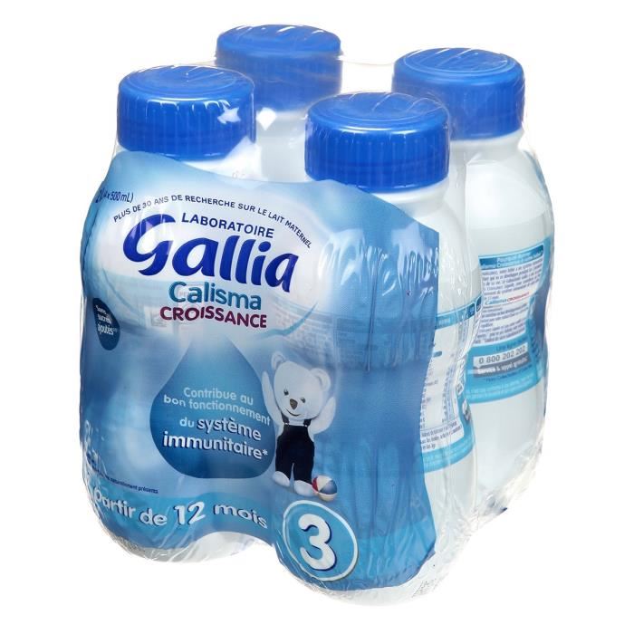Gallia Calisma Lait De Croissance 4 X 500ml