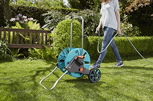 Devidoir De Tuyau Sur Roues Gardena 18511 20 Gris Turquoise Orange
