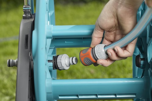 Devidoir De Tuyau Sur Roues Gardena 18511 20 Gris Turquoise Orange