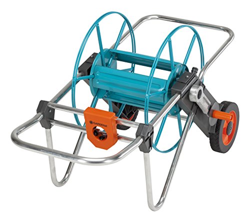 Devidoir Metal Sur Roues 100 Gardena - Stabilite Et Praticite - Garantie 5 Ans