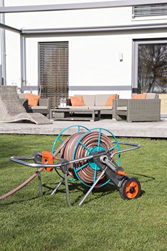 Devidoir Metal Sur Roues 100 Gardena - Stabilite Et Praticite - Garantie 5 Ans