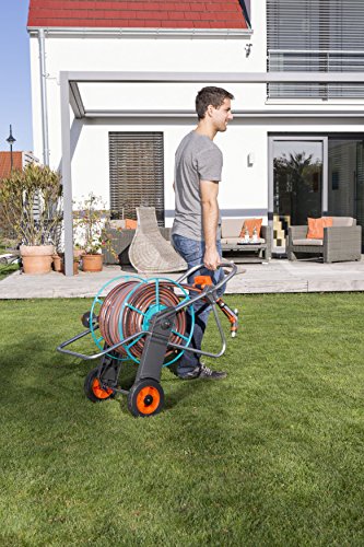 Devidoir Metal Sur Roues 100 Gardena - Stabilite Et Praticite - Garantie 5 Ans