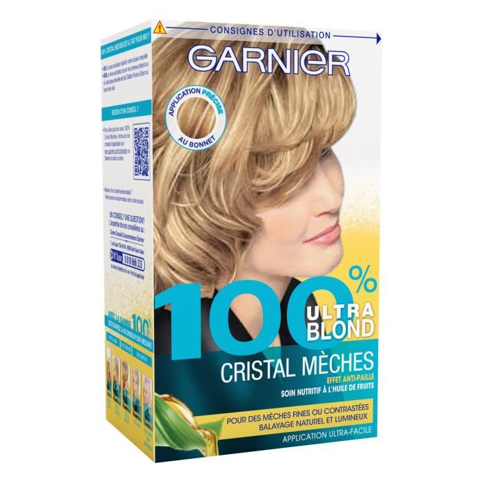 Coloration Cristal Meches Garnier 100% Ultra Blond Creme Eclaircissante