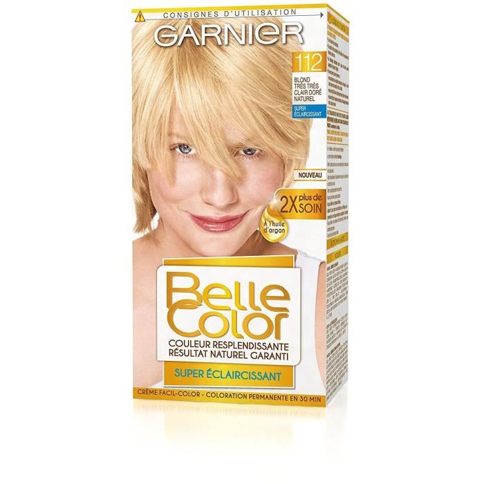 Coloration Permanente Belle Color Garnier 112 Blond Tres Clair Dore