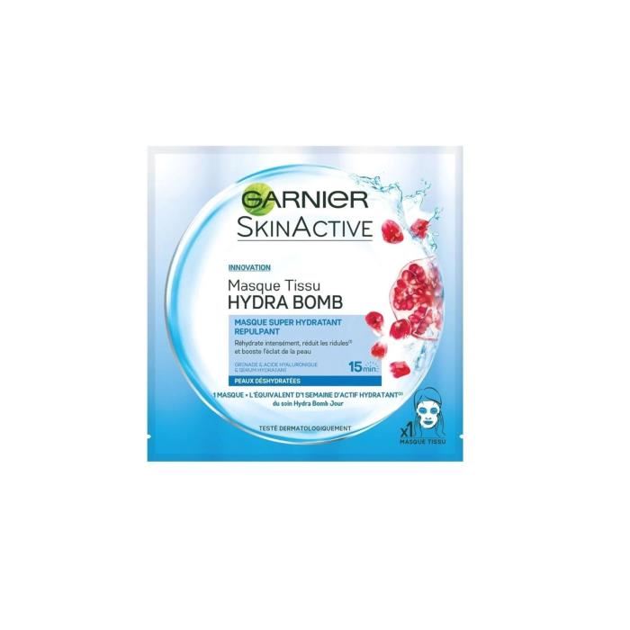 Garnier Skinactive Hydra Bomb Masque En Tissu Super Hydratant Et Repulpant 28 Ml - Sachet 1 Masque En Tissu