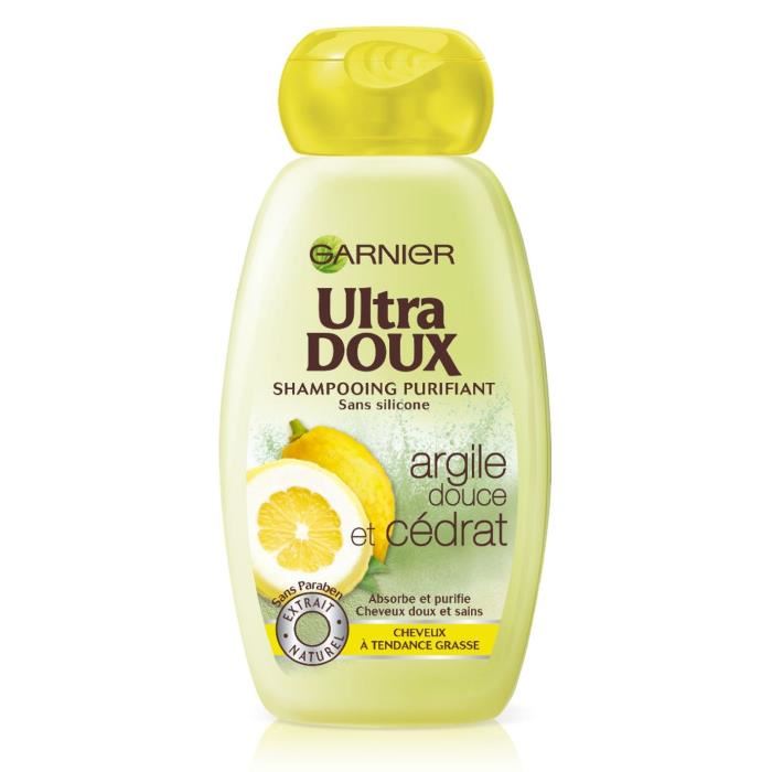 Garnier Ultra Doux Shampoing Purifiant - A L'argile Douce Et Cedrat - 250 Ml