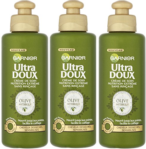 Creme De Soin Sans Rincage - Garnier - Ultra Doux Olive Mythique - Nutrition Extreme - Cheveux Desseches - 200ml