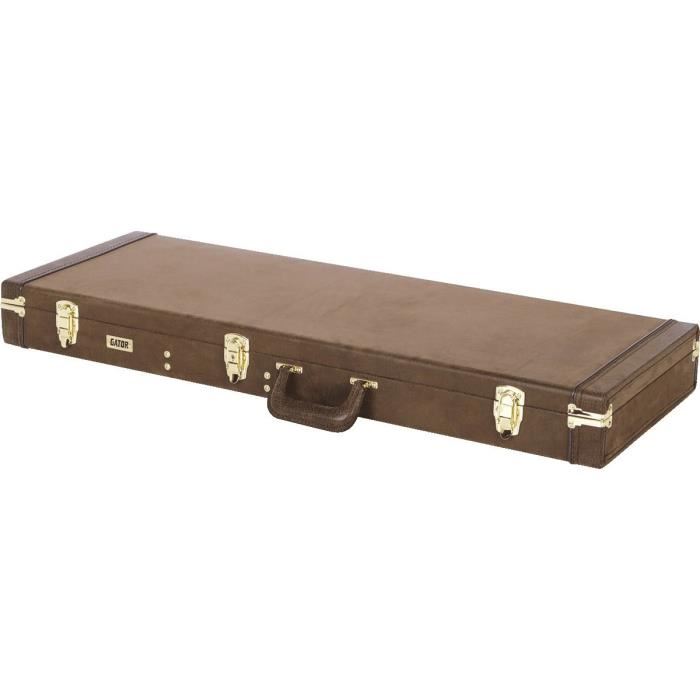 Gator Étui Électrique Vintage Brown En Bois Deluxe - Gw