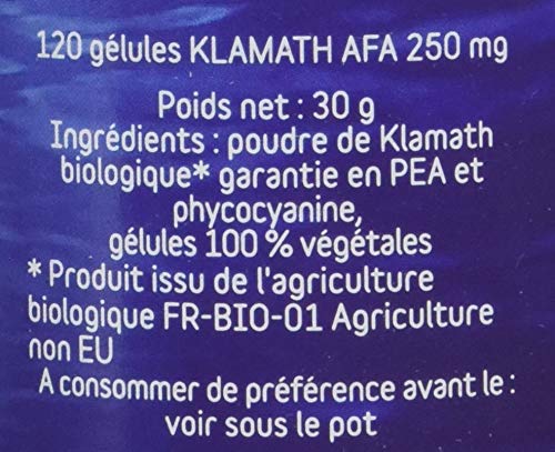 Naturo Concept Algues D'eau Douce Klamath Bio 120 Gelules