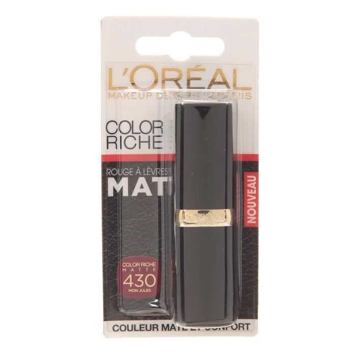 Gemey Maybelline Rouge A Levres Coloration Riche Mat 430 Mon Jules