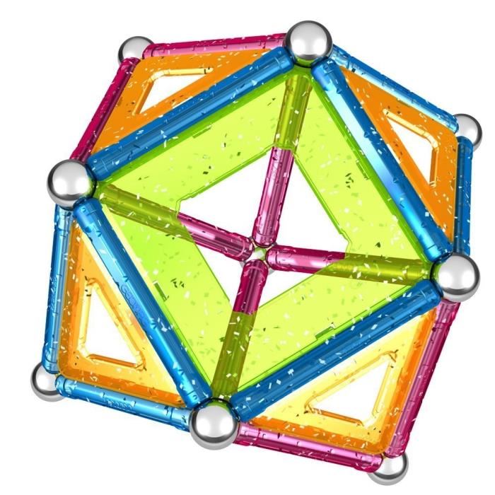 Jeu De Construction Magnetique - Giochi Preziosi - Geomag Glitter - 68 Pieces - Mixte
