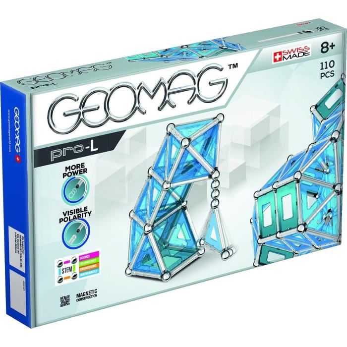 24 Geomag Pro-l Panels 110 Pcs - Jeux De Construction Magnetiques Et Creatifs Pour Des Modeles Et Des Structures Complexes -