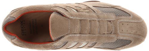 Baskets - Geox - Uomo Snake L - Cuir Velours Et Mesh - Semelle Respirante - Enfilage Elastique