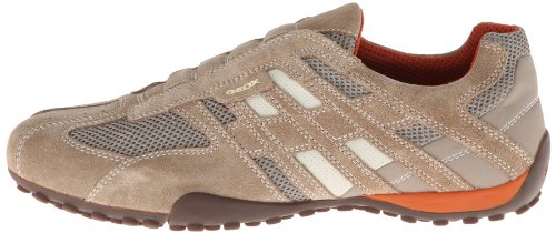 Baskets - Geox - Uomo Snake L - Cuir Velours Et Mesh - Semelle Respirante - Enfilage Elastique