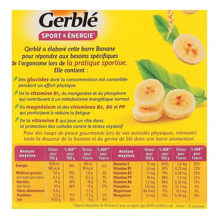 Gerble - Barres Énergetiques Banane - .....