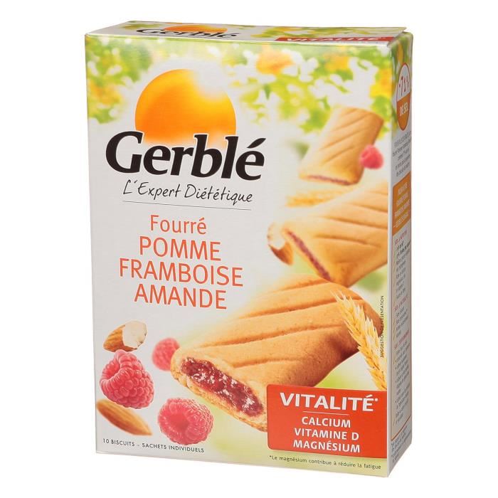 Gerble Biscuit Fourre Pomme Framboise Amande - 200g