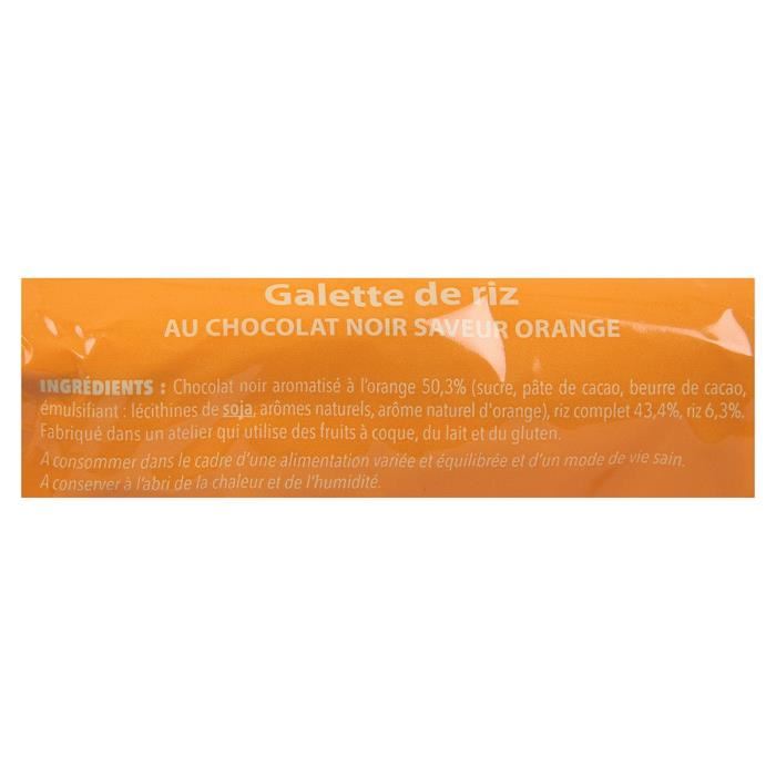 Gerble Galettes De Riz Au Chocolat Orange 130,4g
