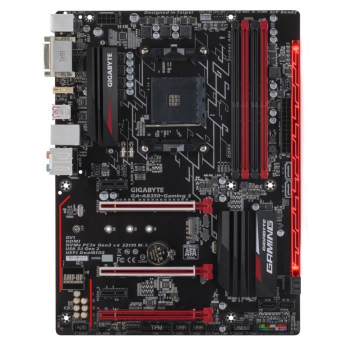 Gigabyte Carte Mere Ab350-gaming 3 - Socket Am4 - Ddr4 - 2667 Mhz - Ga-ab350-gaming 3