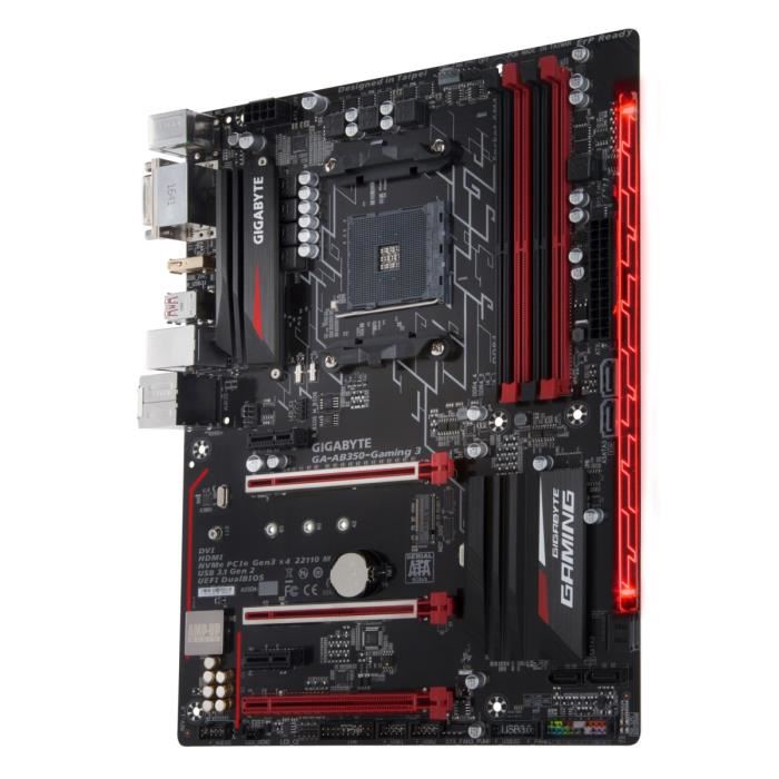 Gigabyte Carte Mere Ab350-gaming 3 - Socket Am4 - Ddr4 - 2667 Mhz - Ga-ab350-gaming 3
