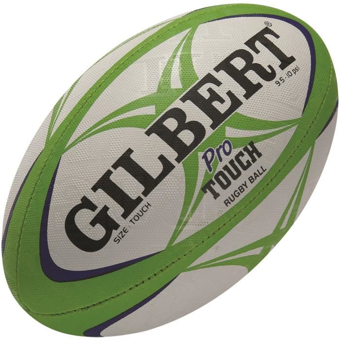 Ballon De Touch Rugby Gilbert Match Pro Vert Bleu