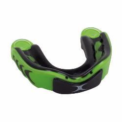 Protege Dents Gilbert Virtuo 3dy Rugby Noir Et Vert