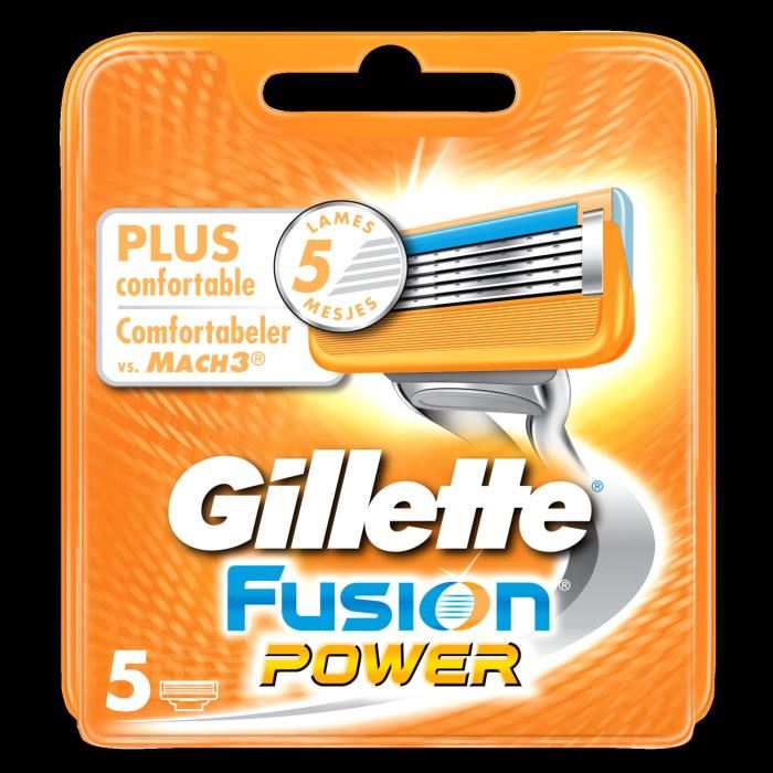 Gillette Lames Fusion Power Pack De 5