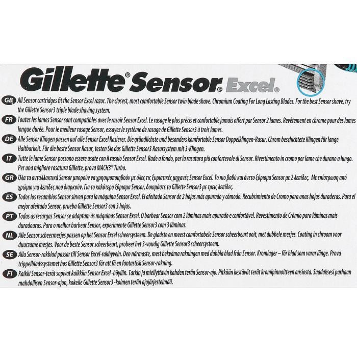 Gillette Lames De Rasoir Homme Sensor 3,...