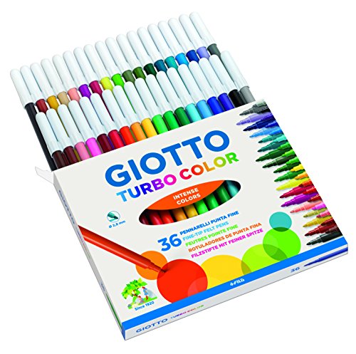 Giotto Turbo Color Marqueurs En Cas De 36 Couleurs