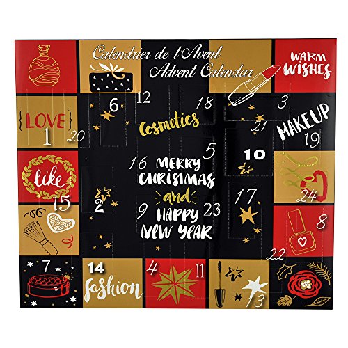 Calendrier De Lavent Gloss 24 Pieces Noir Et Blanc Pour Femmes A Partir De 16 Ans
