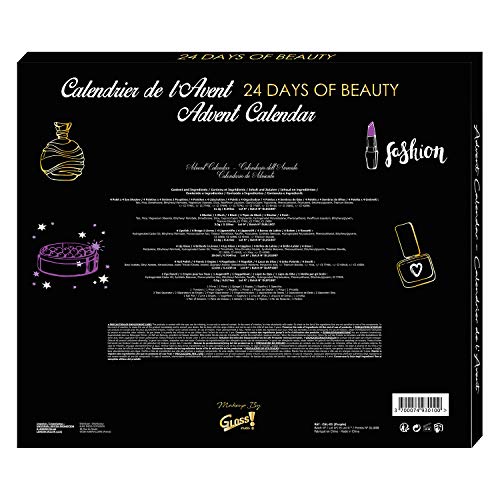Calendrier De Lavent Gloss 24 Pieces Noir Et Blanc Pour Femmes A Partir De 16 Ans