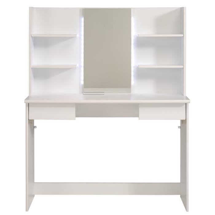 Coiffeuse Avec Tiroirs Et Miroir - Blanc