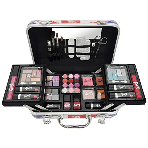 Coffret Maquillage Gloss Collection London Fashion 62pcs Format Valise 4 Palettes Dombres