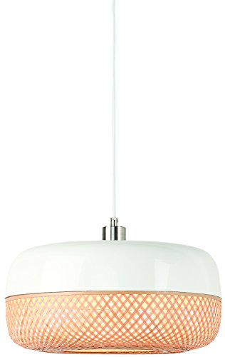 Suspension Good & Mojo Mekong-suspension Bambou Naturel Ø40/h22cm Blanc