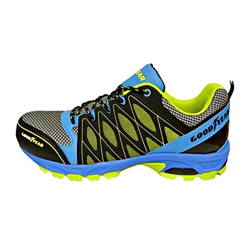 Chaussures De Securite Good Year S1p Pour Hommes - Embout Composite - Resistant A Leau - Bleu