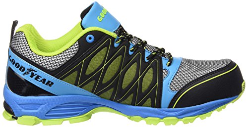 Chaussures De Securite Good Year S1p Pour Hommes - Embout Composite - Resistant A Leau - Bleu