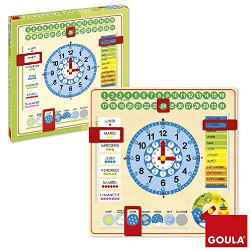 Horloge Calendrier Goula Apprentissage Des Mois Saisons Jours Et Heures