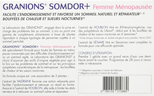 Granions ? Somdor+ Femme Menopausee 28 Gelules - Boîte 28 Gelules