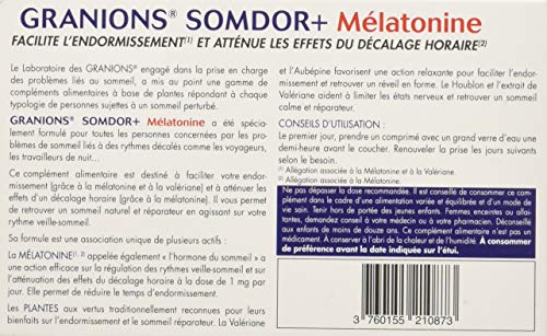GRANIONS SOMDOR+ MELATONINE 15 COMPRIMES