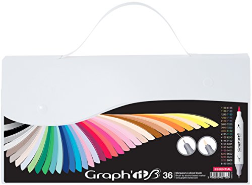 Set De 36 Marqueurs Graphit Brush Essential Graph It Multicolore Assort