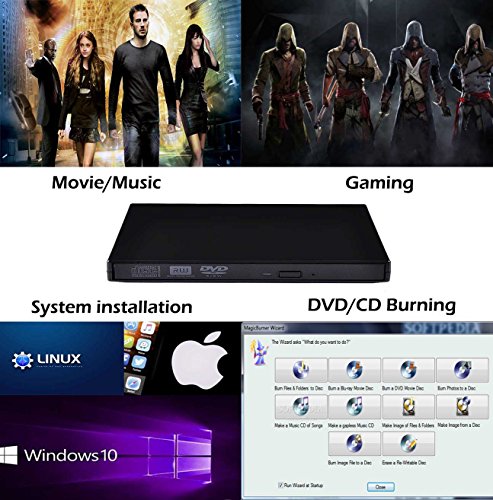 Graveur Dvd Externe, Iamotus Dvd-cd Lecteur Portable Usb 2.0 Cd Dvd +rw Rom Player Compatible Windows Xp-7-8-10-vista-linux, Mac O
