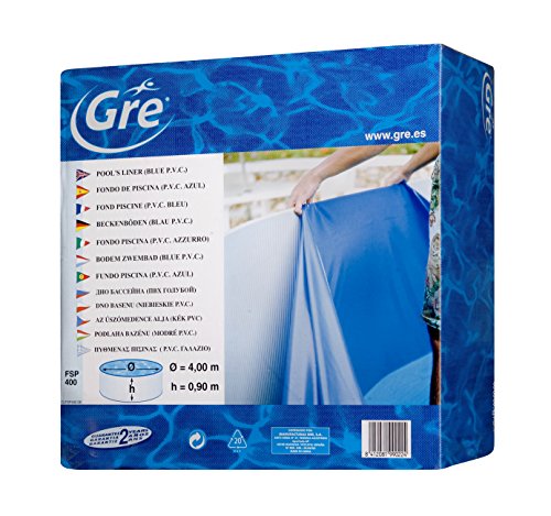 Liner Uni Pour Piscine Gre Rond Bleu 350 X 90 Cm Overlap Protection Anti Uv