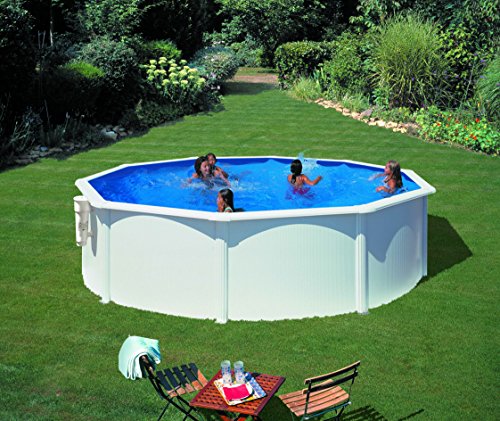 Piscine hors sol acier blanc 350 x 120