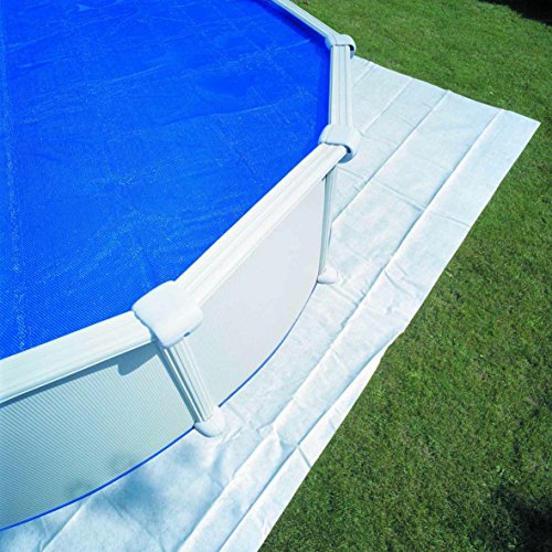 Tapis De Sol Feutrine Pour Piscine - Gre - D240/250 Cm - Rond - Blanc - Installation Facile - Entretien Simple