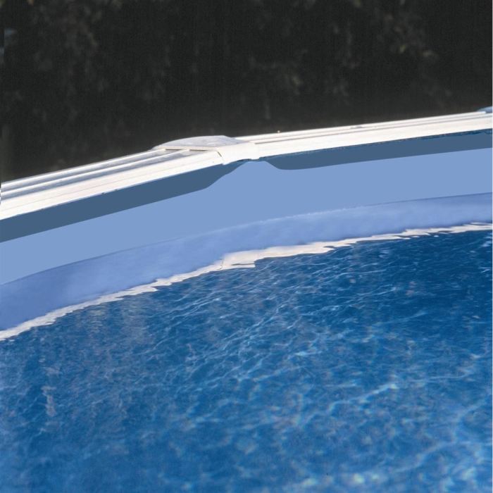 Gre Kit Piscine Hors Sol Acier Ronde Blanche O370 X H122 Cm Livree Avec Filtre A Cartouche Echelle