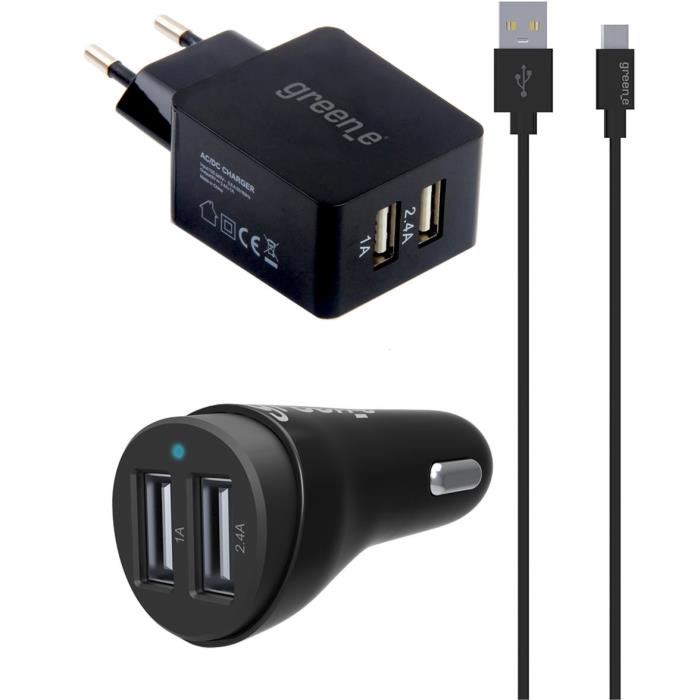 GREEN E Chargeur secteur Cable USBmicro USB