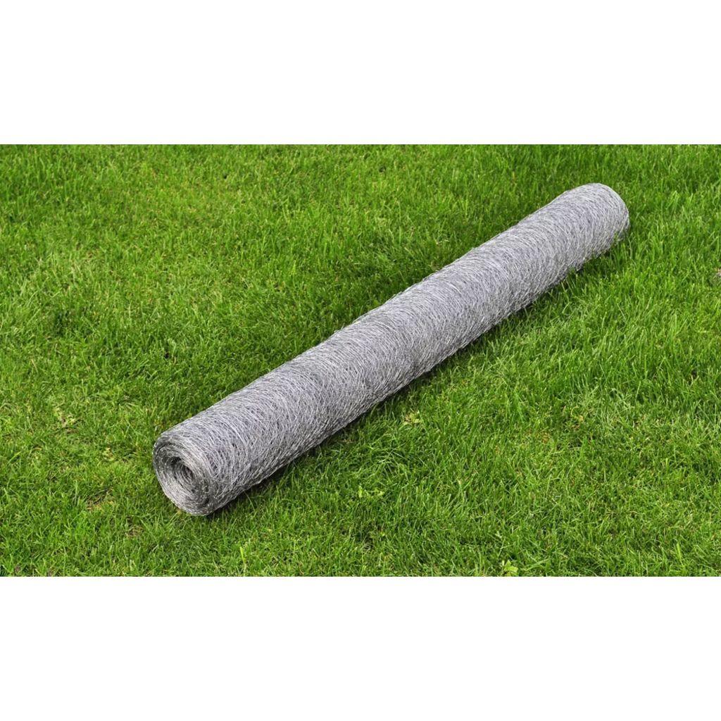 Vidaxl Grillage Galvanise A Mailles Hexagonales 75cmx 25 M 0,75mm