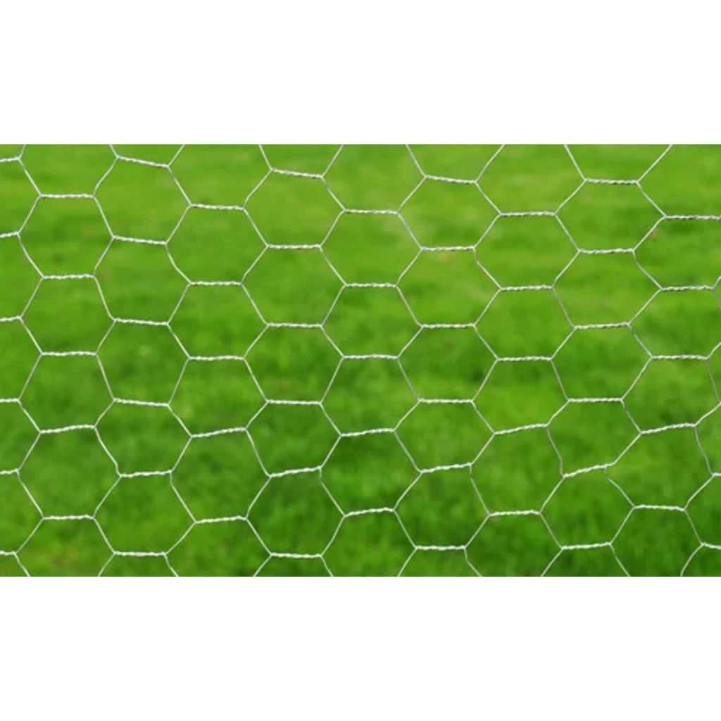 Vidaxl Grillage Galvanise A Mailles Hexagonales 75cmx 25 M 0,75mm