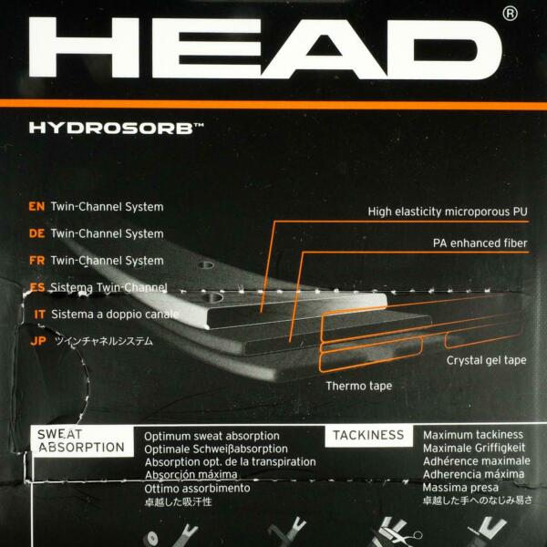 Grip Head Hydrosorb Negro/rojo